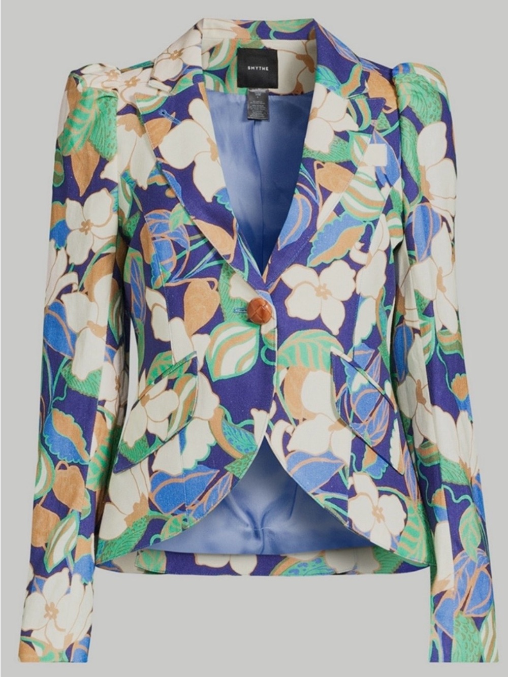 SMYTHE Best Price Floral Blazer w Puff Sleeves. Size 6 in mint condition